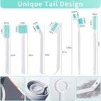 Small Cleaning Brushes for Small Spaces, Tiny Household Cleaning Supplies Tools, Mini Crevice Cleaning Brush Scrub Narrow Corner Nook Track Grooves Bathroom Kitchen Home Detailing, 16 Pcs