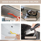 Crevice Cleaning Brush Set-9-Piece, Scratch-Free Hard Bristle Gap Scrubber with Protective Tip, Non-Shedding Detail Brushes for Window Tracks, Bathroom Grout, Blenders & Kitchen Sinks