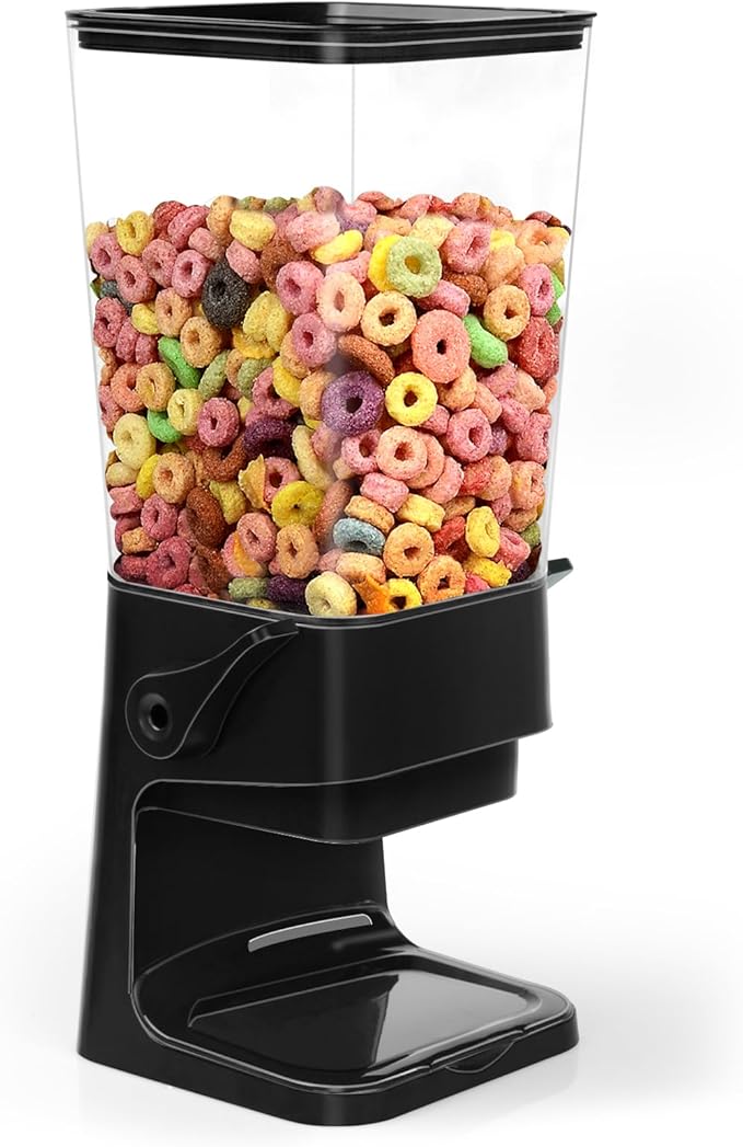 Cereal Dispenser Countertop with 2 Pack Bowls and Spoons 5.5 Qt Large Cereal Storage Container Holder for Pantry Dry Food Nut Dispenser Snack Candy Organizer Kitchen Organization for Oatmeal Granola