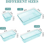 StorMiracle 10 PCS Drawer Organizer Set, 4 Varied Size Bathroom and kitchen Drawer cabinet organizer Trays, Clear Storage Bins for Makeup, Jewelry, Utensils and Gadgets