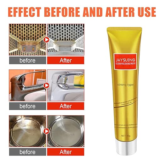 Instashine Metal Polish Cream, Ultimate Metal Polish Cream, All Metal Polish Cream, Instashine Metal Polish, Ultimate Metal Polishing Cream for Stainless Steel/Aluminum/Brass/Copper (10Pcs)