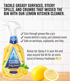 Astonish Zesty Lemon Scented Kitchen Cleaner - All Purpose Cleaning Solution Removes Grease, Grime, & Surface Stains - Cruelty Free Kitchen Grease And Multi Surface Cleaner - 750ml Spray Bottle