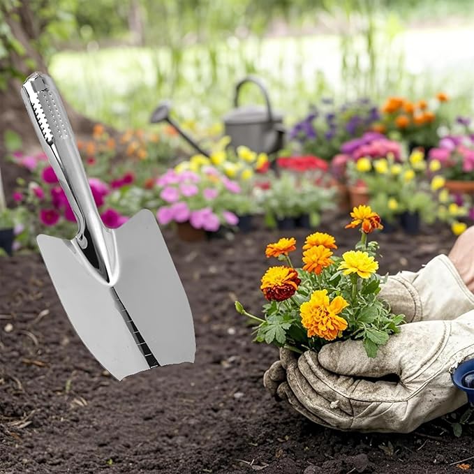 Stainless Steel Soil Sampling Shovel , Gardening Tools , Garden Shovel Hand Trowel ,Gardening Hand Spade Tool for Planting , Transplanting , Weeding , Digging
