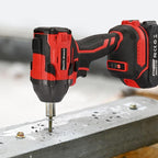 Cordless Impact Wrench, 21V Torque Power Impact Driver, 1/2" Power Impact Wrenches with 2 * 2.0Ah Batteries with 19 Accessories, Electric Impact Motor Variable Speeds for home installation (red)