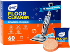 Floor Cleaner Tablet, Compatible with Wet Dry Vacuum and All Robot Mop Floor Washer, Solution for Wood,Tile Laminate Multiple Hard Floors, 60 Pack, Lemon Secent