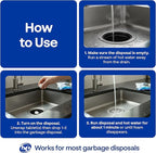 Earth Breeze Garbage Disposal Cleaner Tablets – 4-in-1 Citrus Scented Tablets that Clean, Deodorize, Refresh & Protect – Powerful Cleaning Action for Sink & Disposal – No Harsh Chemicals - Made in USA
