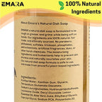 EMARA All-Natural, Non-Toxic Dish Soap Liquid - 17 fl oz (500ml) - Hypoallergenic, Organic, Cuts Grease & Food Residue, Lemon and Orange Scent, Pack of 2