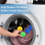 6 Pack Laundry Balls for Dryer, Dryer Balls Laundry Reusable, Dryer Ball Plastic Pellet Packs for Fabric Soften, Reduce Wrinkle and Less Static Cling-Mix