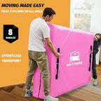 Mattress Bags for Moving, BETU Mattress Protector Waterproof Mattress Cover King Size Storage Bags with 8 Heavy-Duty Handles and Zipper for Bed Extra Thick Large Reusable (82"x79"x15" Pink)