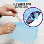 Glass Cleaning Kit, Reusable Silicone Kit, Includes Soaking Bag, Brush, Pad, Lid, Stopper, Funnel, and Microfiber Towel