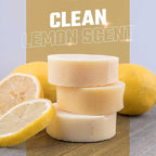Old Town Soap Co. Lemon Dish Block Soap Bar - 3 Pack Natural Dish Soap Bar 4oz for Eco-Friendly Cleaning - Premium Dish Soap Block Alternative for Sustainable Kitchen | Made in USA