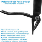 2Pcs Weed Puller Set, Stand up Weeder Weeding Tool, with Black Claw & Long Detachable Black Metal Handle, 46" Weed Remove Tool for Lawn & Garden, No Bending or Kneeling Required