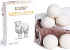 Friends Forever Wool Dryer Balls 6-Pack XL Wool Laundry Balls for Dryer as Reusable Natural Fabric Softener, Dryer Sheets, Saves Drying Time & Reduces Clothes Wrinkles, Ideal for Drying Dog Beds