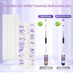 12 Pack Disposable Power Mop Refills Compatible with Swiffer Power Mop, for Swiffer Power Mop Refill, for Floor Cleaning, Unscented & Thickened Pads