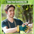 2 Pcs Garden Tools Hoe and Cultivator Garden Rake Bypass Pruning Shears 5/8-Inch Cut Capacity Clippers Gardening Scissors 2-In-1 Heavy Duty Gardening Hand Tools for Digging Weeding Cultivating