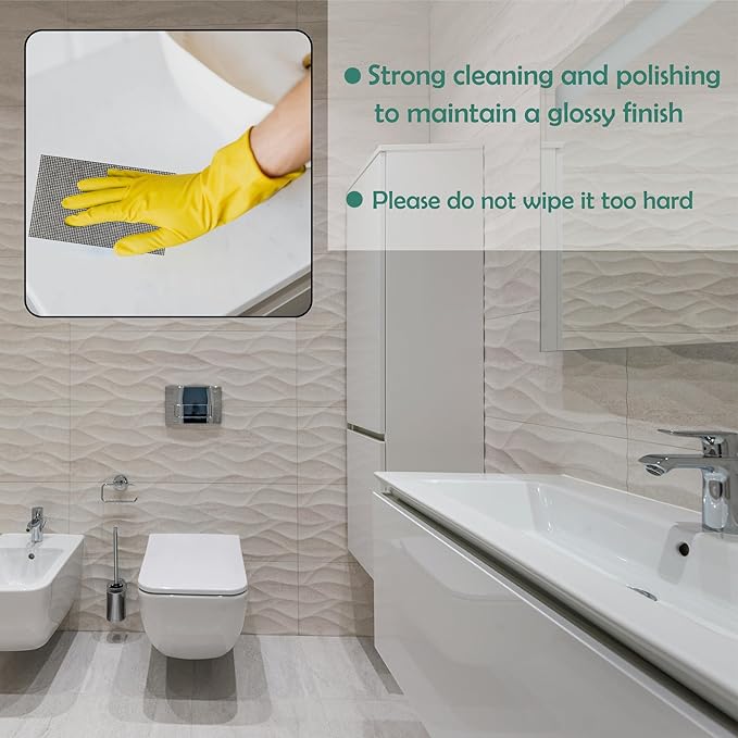 10Pcs Cleaning Screens for Toilets Cleaner Hard Water 5.5 x 4 Inch Flexible Scrubbing Pads for Household Cleaning Scouring Mesh Pad for Remove Grills Carbon Rust Scale (10)