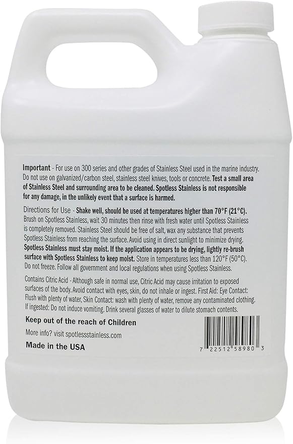 Spotless Stainless Rust Remover and Preventative - 32 Ounce