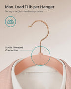 SONGMICS Velvet Hangers 50 Pack, Non-Slip Clothes Hangers, Suit Hangers with Shoulder Notches, Pants Bar, 360° Swivel Hook, Space-Saving, for Closet, Jelly Pink UCRF029PK05