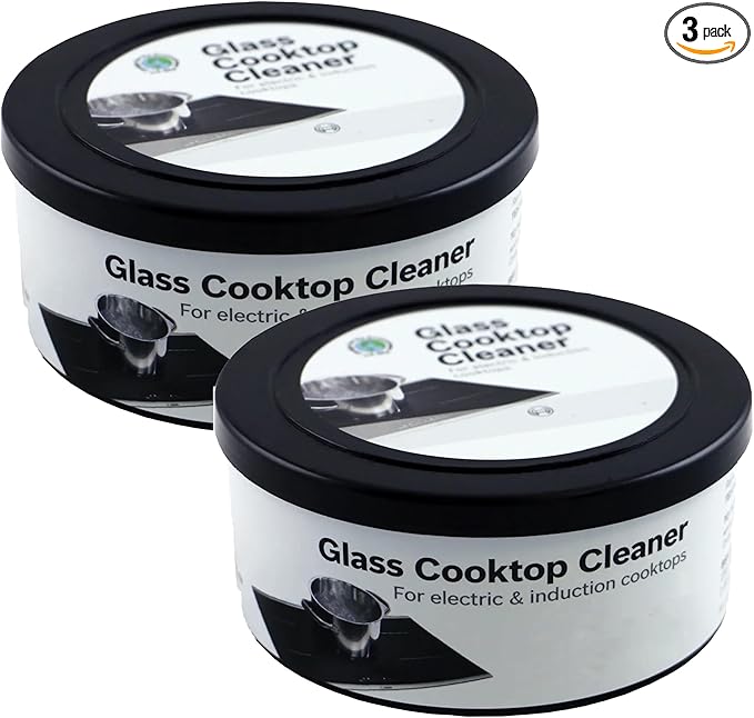 US-based supplier – Original 12010030 Glass Cooktop Cleaner for Electric & Induction Cooktops – 𝐁𝐎𝐒𝐂𝐇 Cooktop Cleaning Cream – Removes Grease, Burnt-On Residue & Stains (3, 12 ounce)