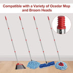 4-Section Spin Mop Replacement Handle, Mop Handle Compatible with Ocedar Spin Mop, 2.5-to-5 Foot Easy Cleaning Floor Mop Stick for Floor Cleaning