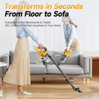 Cordless Handheld Vacuum Cleaner Compatible with DeWalt 20V Battery, 16000Pa Strong Suction, 2 HEPA Filters & 4 Nozzles, Lightweight Portable Vacuum for Car, Home, Garage – Tool Only