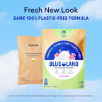 BLUELAND Oxi Laundry Booster Powder with Tin, Starter Set, Spring Bloom Scent, 25 Loads, 17.6 oz, Plastic-Free, Eco Friendly, Oxy Cleaner, Stain Remover