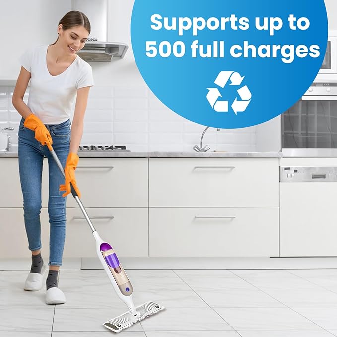 1 Pack Rechargeable Battery Pack Replacement for Swiffer Power Mop, 2000mAh Lithium Ion Battery Holder with Charging Port （500 Cycles, 3 Years）