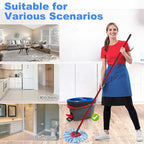 Mop Heads Replacements for Ocedar, 5 Pack Mop Replace Head for Ocedar RinseClean 2-Tank System, Spin Mop Replacement Head with 2 Scrubber Mop Head, Microfiber Mop Refills Deep Cleaning