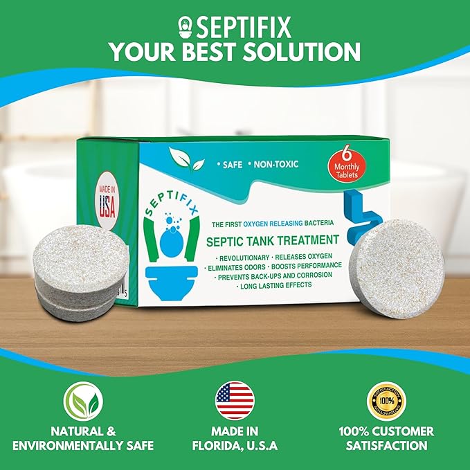 Septic Tank Treatment Tabs - Live Aerobic Bacteria Tablets For Your Septic Tank