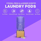 Greenseedz Laundry Pods, Fresh Lavender Scent, 64 Pacs, Eco Friendly, Powerful Clean, Skin Friendly, Biodegradable, HE Compatible