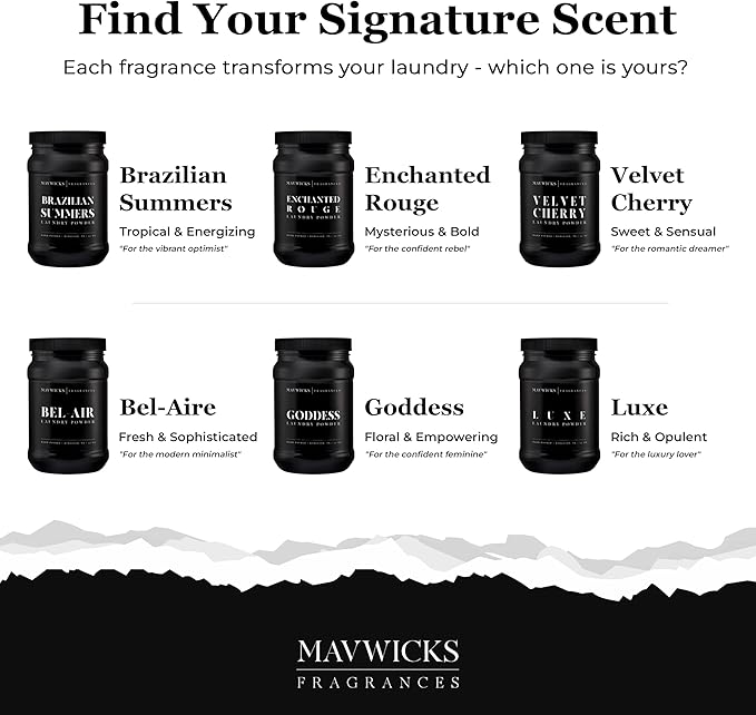 Luxury Laundry Detergent Powder (Brazilian Summers) 32 Oz – Concentrated for Tough Stains and Odors, For All Washing machine types – Gentle on Fabrics
