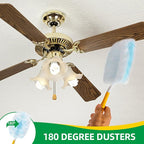 Duster Refills,Static Dust Removal Brush Disposable Dusting Head Compatible with Swiffer Duster Refills for Electronics, Furniture, Blinds, Ceiling Fans (Yellow, 30 PCS)