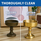 Brass Polish Copper Cream Cleaner Kit - Instant Polishing Cream And Protective Tarnish Removal, Metal Cleaner And Brightener For Antiques, Music Instruments, Copper Kettle And Sinks