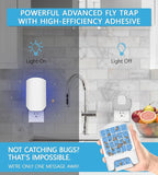 Flying Insect Trap for Indoors, Bug Killer Light Trap for Fruit Flies, Gnats, Moths, and Houseflies, 1 Device + 4 Refills, Best Fly Traps for Home, Kitchen, Bedroom, Plant Area, Garages