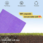 Swedish Dishcloths - 10 Pack Reusable Kitchen Dishcloths - Ultra Absorbent Dish Towels for Washing Dishes - Cellulose Sponge Cloth Cleaning Cloths - Purple