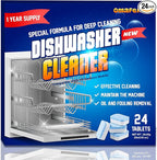 Dishwasher Cleaner and Deodorizer Tablet -24Tablets Deep Cleaning Descaler for Dishwasher Machine - Remove Limescale,Odor,Smell,Mineral Buildup