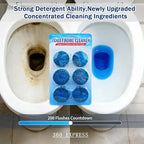 Automatic Toilet Bowl Cleaner Tablets - Long-Lasting Bathroom Tank Cleaner for Effortless Cleaning, Stain Prevention & Freshness Up to 15 Days Per Tablet