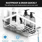 Moforoco Adhesive Shower Caddy Organizer Shelves Rack - 5 Pack Corner Bathroom Storage Organization, Home & Kitchen Decor Inside RV Accessories, Hanging First Apartment Household Camper Essentials