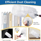 30 Pack Duster Refills Compatible with O-Cedar Flex & Catch Duster, 360° Heavy Duty Disposable Duster Refills Replacement, 3X More Dust Cleaning Than Feather Dusters
