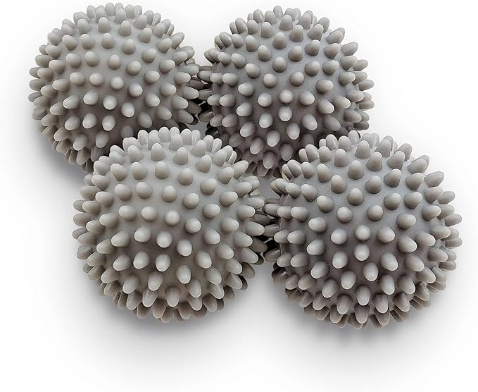 Dryer Balls 4 Pack - Non-Toxic Reusable Dryer Balls (Gray)