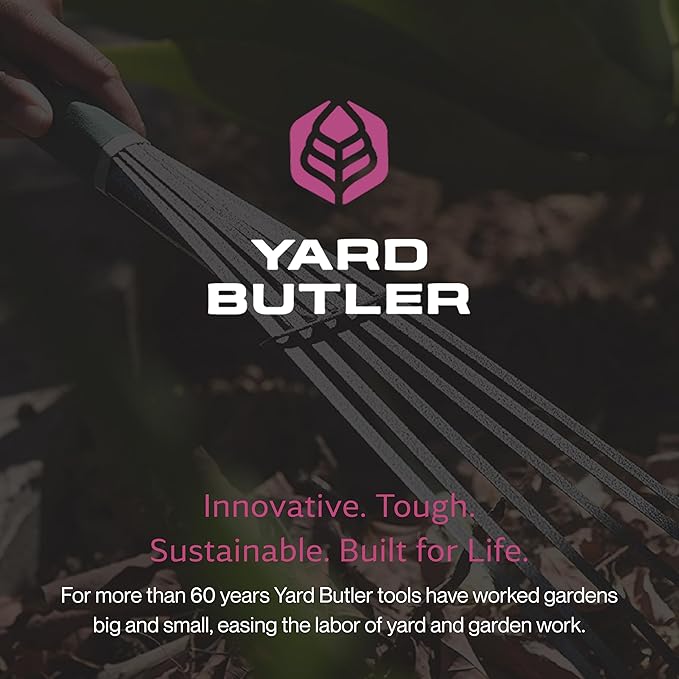 Yard Butler Terra Garden Hand Tools - Weeding Hand Tiller Tool for Efficient Gardening - Weed Remover Tool for Lawn & Garden Care - Durable Gardening Accessory, Whisk Rake