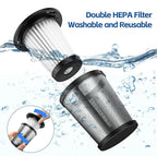 Handheld Car Vacuum Cleaner Cordless: 9500PA Powerful Suction Portable Lightweight Hand Held Vacuum - Large Capacity Battery Last Long Wireless Mini Vacuum with LED Light for Home Office Cleaning