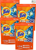 Tide PODS Ultra Oxi 4-in-1 Laundry Detergent Pacs, 26 Count, Pack of 4