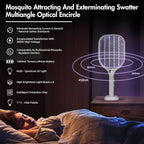 Lulant Electric Fly Swatter Rechargeable, Electric Bug Zapper Racket with Light, Mosquito Swatter, 3000V Detachable Dual Modes Fly Zapper, Mosquito Killer for Indoor Outdoor (2Pack)