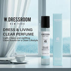 W.Dressroom No.45 Morning Rain Living Clear Perfume, Body Mist & Fabric Spray Deodorizer, Alcohol-Free Water-Based, Odor Neutralizer for Clothes, Bedding & Room, Travel Size 2.36 oz