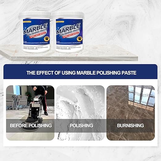 Marble Polishing Paste, Polishing Compound – Quartz Cleaner Countertop, Granite Cleaner & Marble Sealer and Protector–Multi-Surface Stone Care– Streak-Free Formula(2.2LB)