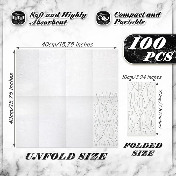 Spiareal Guest Bathroom Paper Hand Towel Disposable Towels Paper Napkins for Guest Disposable Hand Towels Decorative Napkins for Kitchen Parties Wedding(200 Count)