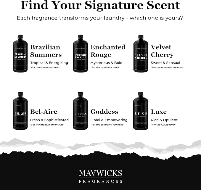 Laundry Liquid Detergent (Velvet Cherry) - 32 Oz Laundry Perfume Bottle for Men & Women, Stain & Odor Remover, Deep Clean, Long-Lasting Fragrance and Freshness for All Fabrics