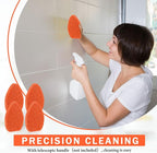 Baderke 4 Pcs Tub Tile Scrubber Cleaning Brush Pads (Without Handle) Brush Non-Scratch Scouring Pads for Shower Bathroom Buildup Toilet Wall Floor (Orange)
