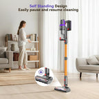 TechRise Cordless Vacuum Cleaner for Home, Powerful Suction Stick Vacuum with Tangle-Free Brush, Up to 60 Min Runtime, 8-in-1 Versatile & Self-Standing for Hardwood Floors, Carpets, Pet Hair